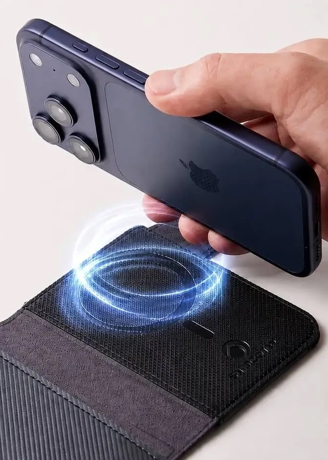 スマートフォンからSNAPCOVER2をマグネットで取り外すイメージ
