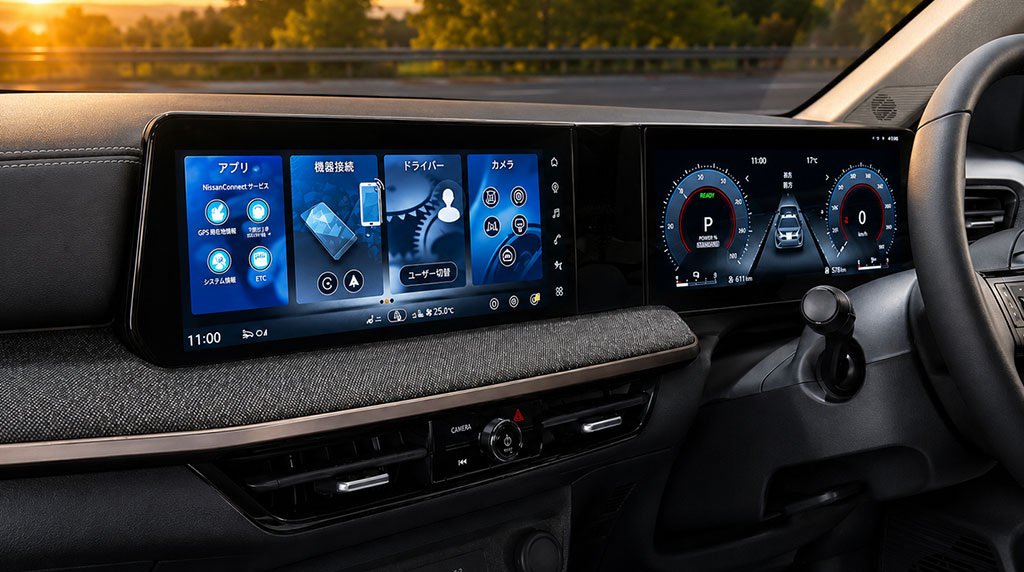 新型キックス P16型 メーカーオプションの統合型インターフェースディスプレイ
