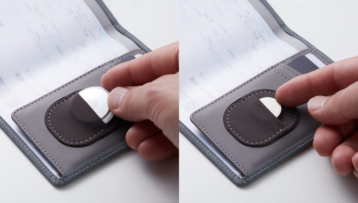LYCRAファイバー製のAirTag収納ポケット