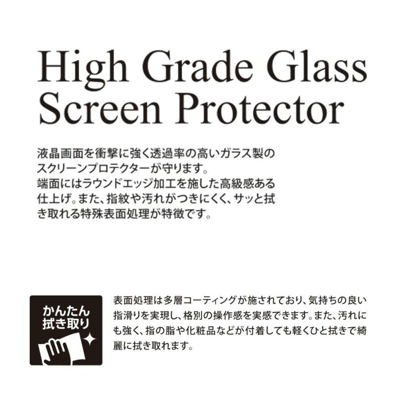 iPhone14/14Pro/14Plus/14ProMaxガラスフィルムハイグレードGLASS約0.33mm厚画面タッチ高感度目に優しいブルーライトカット